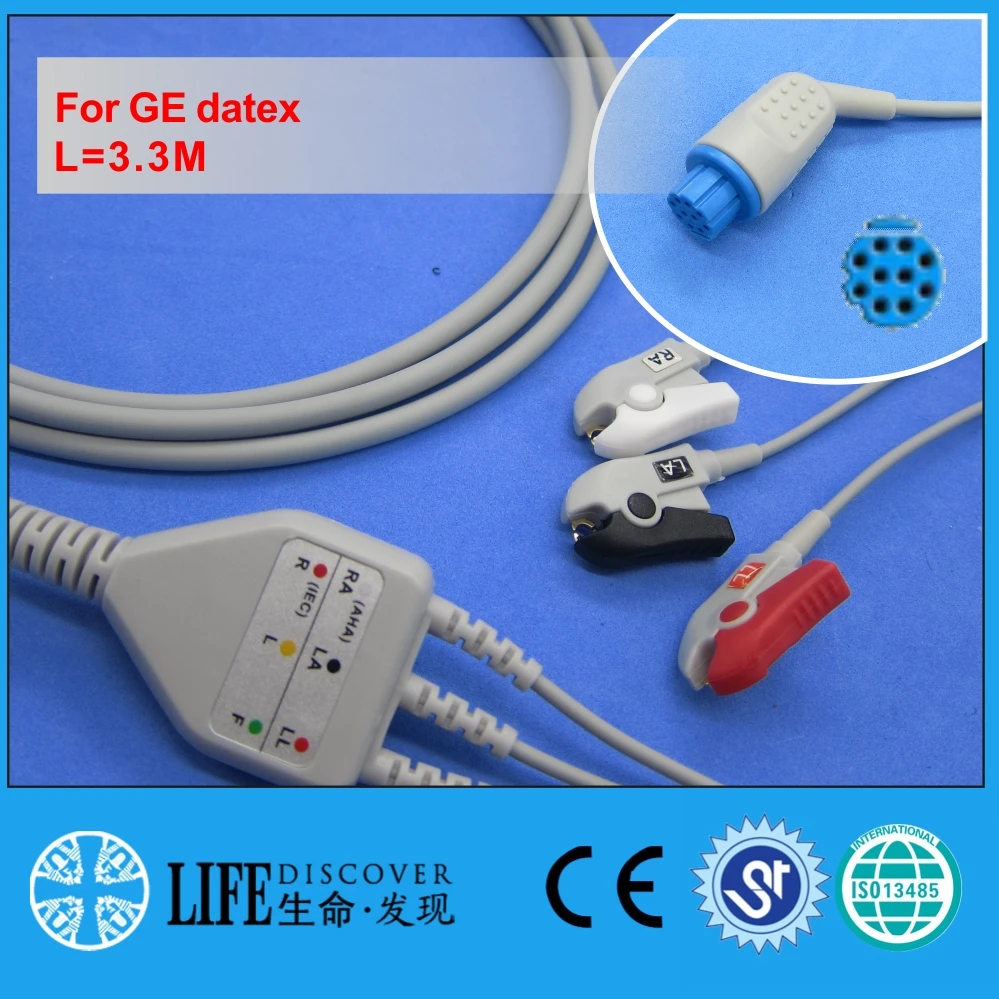 Цельный кабель ЭКГ с 5 кнопками для монитора пациента GE Datex