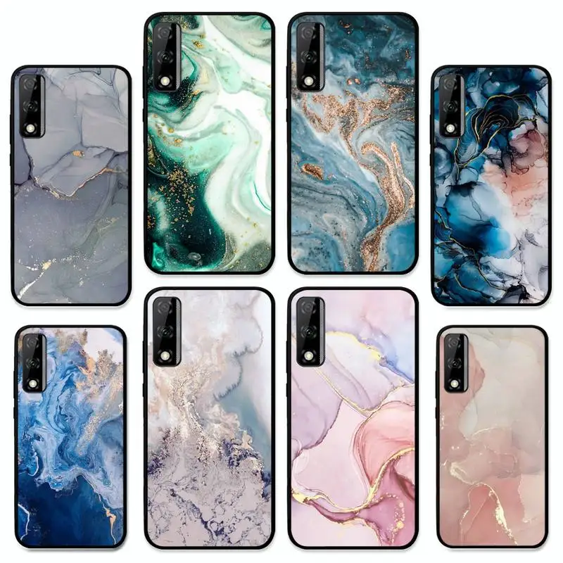 

Pink Gold Marble Art Fashion Phone Case for Huawei Y9 Y7 Prime Y9s Y8s Y8p Y6p Y6 Y5 Mate 50 20 Lite 10 Pro Cover