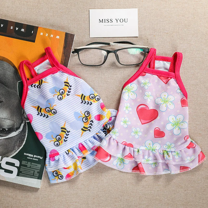 

Pet Dog Clothes Puppy Vest T-shirt Cool Summer Pet Skirt Dress Roupas para coes Bottoming Shirt Dog Costume Puppy Clothes 2023