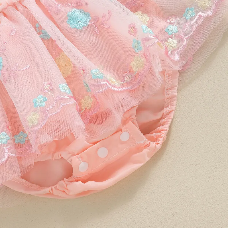 Летний комплект из 2 предметов для маленьких девочек сетчатый комбинезон с