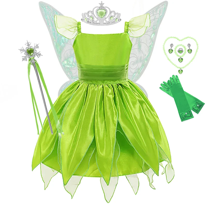Женский костюм для косплея ярко-зеленый Хэллоуина карнавала эльфов
