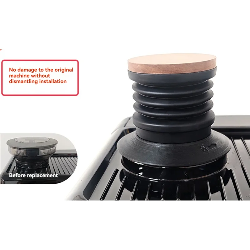 Фото WORTHOWN-бункер для кофейных зерен, воздуходувка для Breville BES875/876/870/878/880/BCG820, инструмент для очистки эспрессо с деревянной крышкой №4
