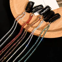 1 pc women dirty braided hairband headdress diamond chain hairpin braided hair accessories tassel