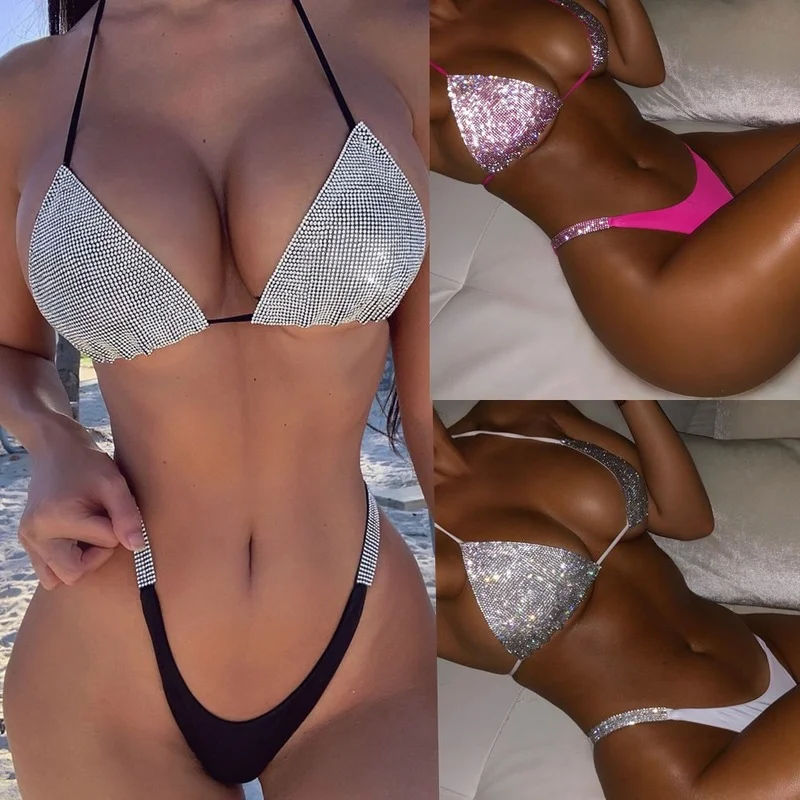 

Summer New Sexy Bikinis Swimsuit Women Push Up Swimwear Solid Bikini Set Summer Beach Brazil Bikini Swim Bathing Suit X133