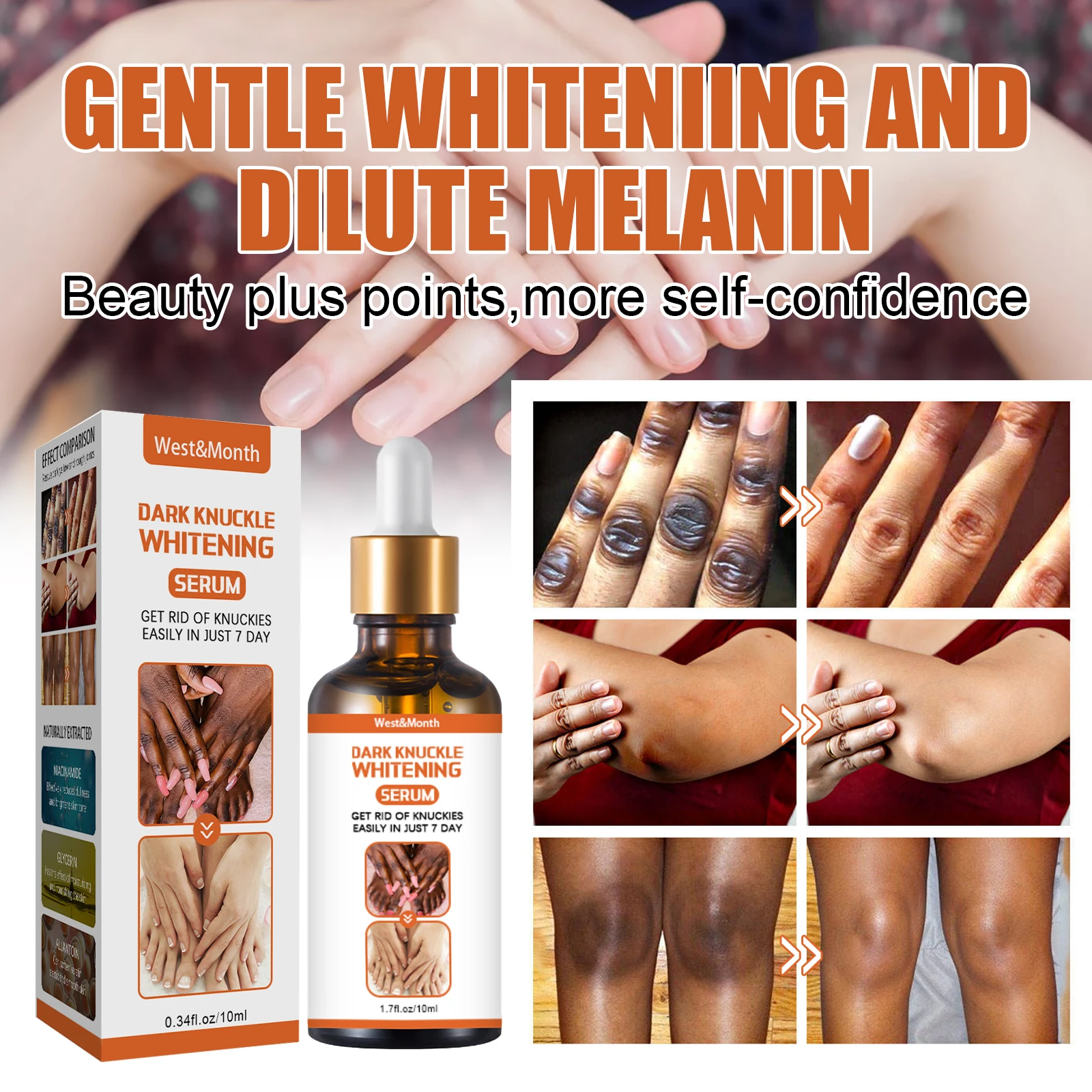 

Отбеливающая Сыворотка для тела, отбеливающая масляная Сыворотка для суставов, осветляющая, осветляющая, Омолаживающая и отбеливающая кожу