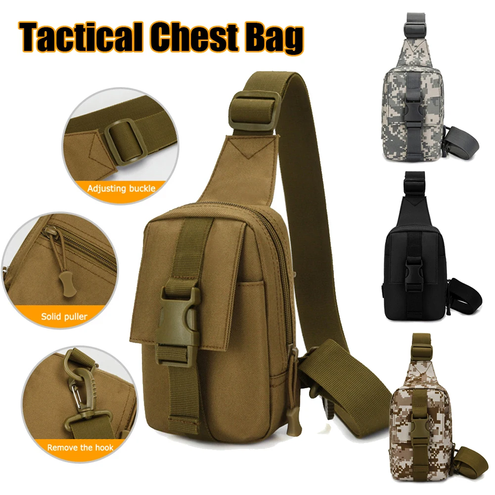 

Tactical Chest Bag Military Trekking Pack EDC Sports Bag Shoulder Bag Crossbody Pack Assault Pouch for Hiking Trekking