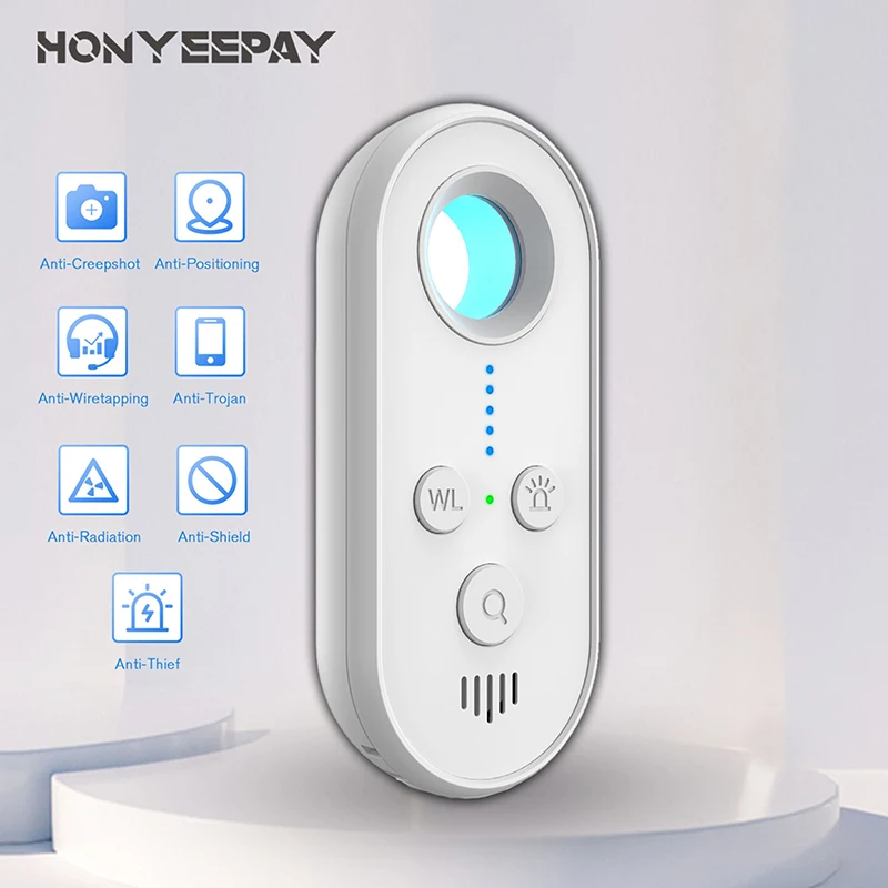 Hidden Camera Detector 3-in-1 Security Protection Anti Spy Gadget GPS RF Signal Tracker Finder Wiretapping Bug Device USB Charge