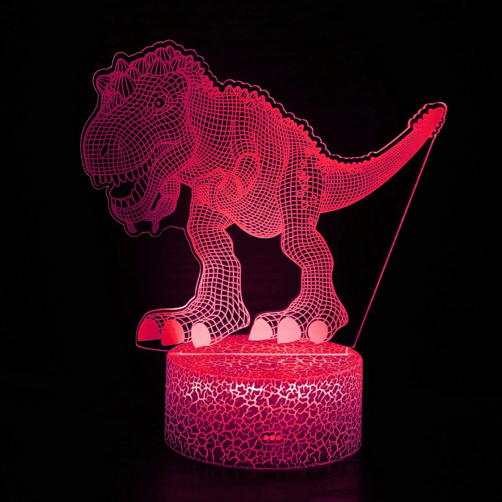 Ночник с динозавром Nighdn детская лампа для декора детской комнаты 7 цветов