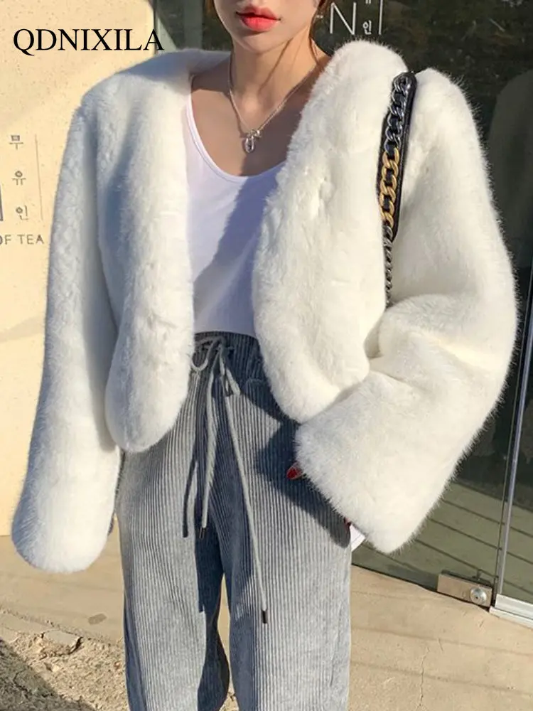 Winter Coat for Women 2022 Faux Fur Coat Short Thickened Fashion Fur Jacket Top Fur Coat Women Winter Jacke Free Shipping