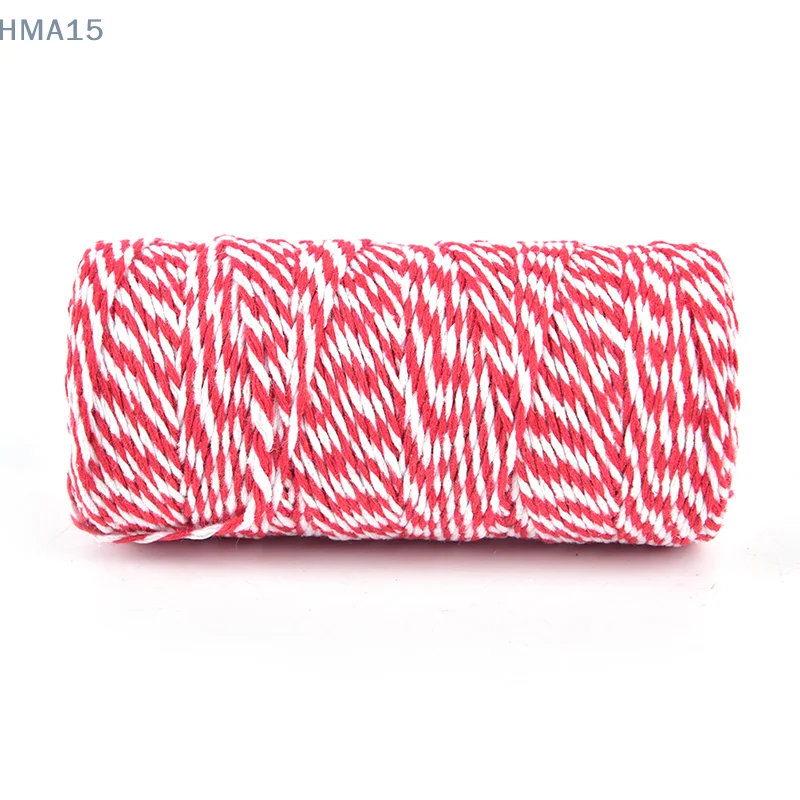 100 м/рулон хлопковый шпагат пекаря шнур рождественский подарок упаковка декор