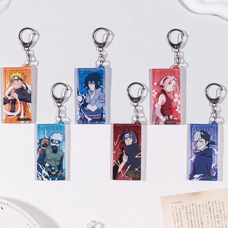 7 см популярный аниме Наруто фигурка Саске Итачи Какаши акриловый кулон брелок