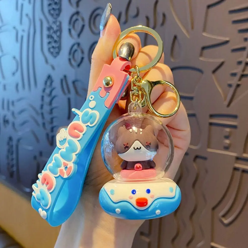 Креативный милый мультяшный брелок-пилот пончик кукла брелок с котом ПВХ Kawaii