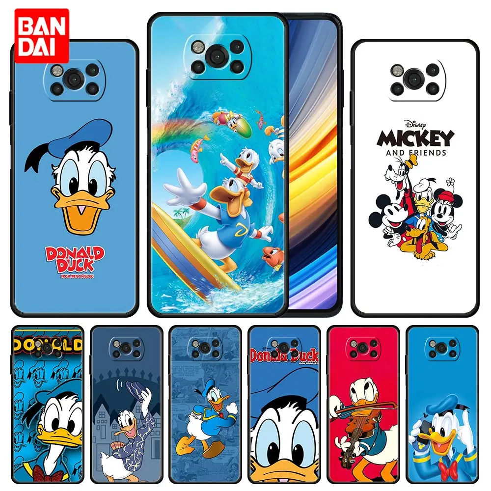 

Donald Duck Case for Xiaomi Mi Poco X3 NFC F3 Redmi Note 9s 9 9A 9C 8 10 11 9T 8T 10T K40 Pro Plus Cover Silicone Black Shell