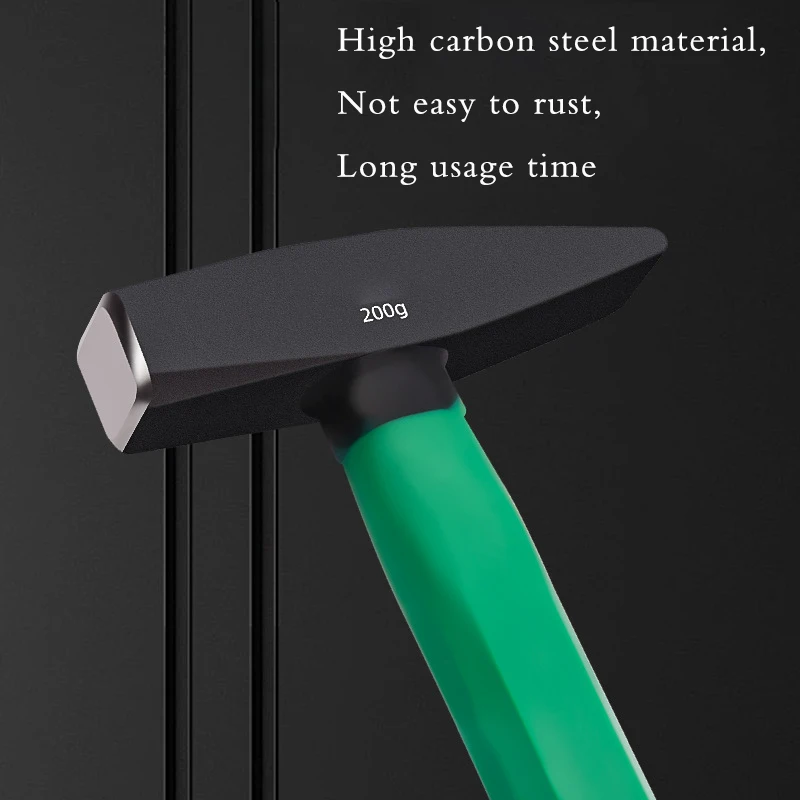 Młotki aparatu z płaską główką 200g i powłoką tworzywa sztucznego Ekskluzywne dekoracyjne narzędzie budowlane Wszechstronny...