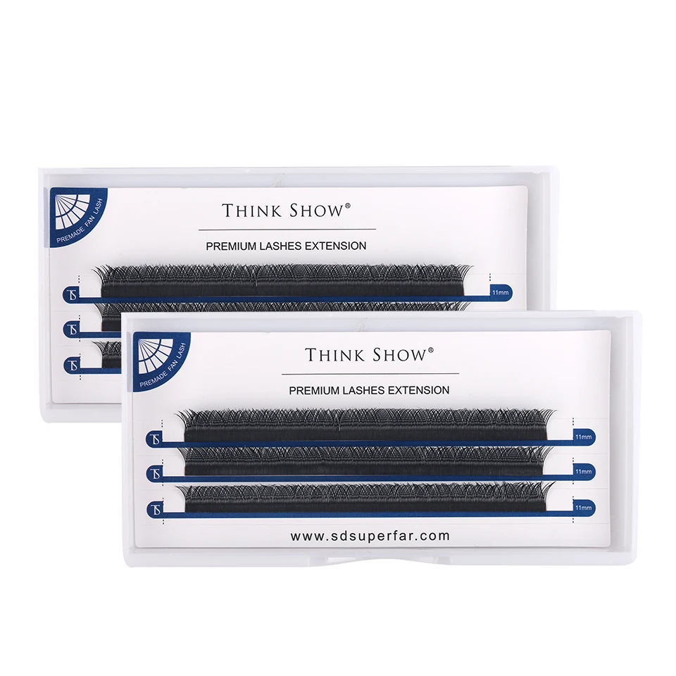 YY Черный цвет C Curl 0 07 мм Наращивание ресниц Цветущие готовые вееры Искусственная