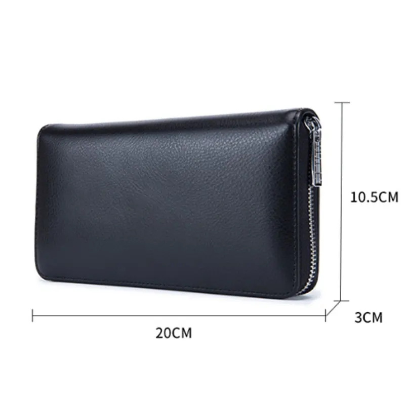 Мужской кошелек из натуральной бычьей кожи с защитой от кражи