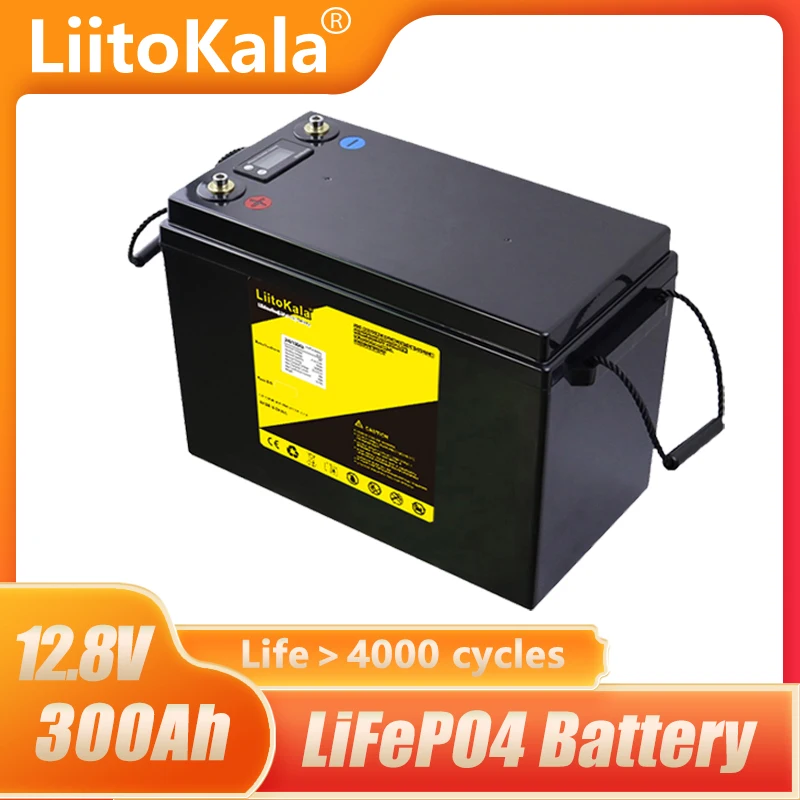LiitoKala-batería LiFePO4 de 12V, 12,8 V, 50Ah, 60Ah, 100Ah, 120Ah, 150Ah, 180Ah, 200Ah, para autocaravanas, carros de Golf, todoterreno y todoterreno