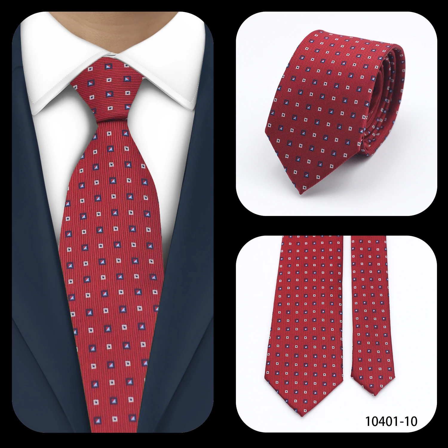 

LYL 7Cm Gentleman Anime Men's Ties Suit Accessories for Men Red Business Tie Fashion Neckties With Print Elegant Gift Wedding