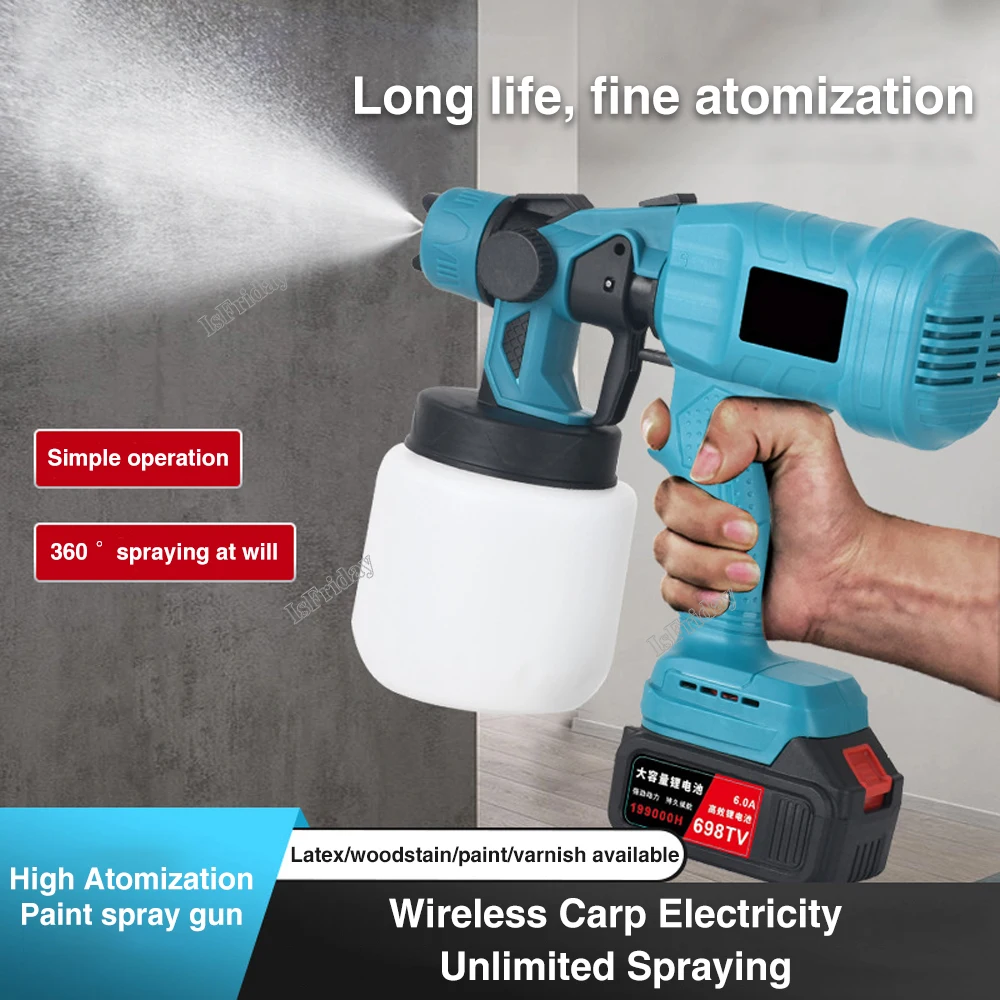 Беспроводной Электрический краскопульт распылитель краски 1 0/1 5/1 8/2 0 мм 5 насадок