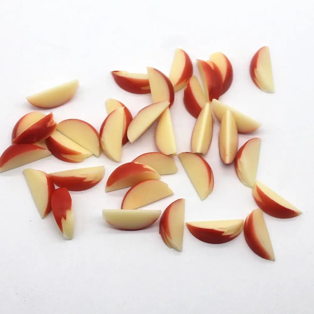 

20Pcs Delicate Pretend Toy Ornaments Mini Fake Fruit Slice DIY Accessories Pretend Game Mini Fruit Slices Fake Fruit Slice