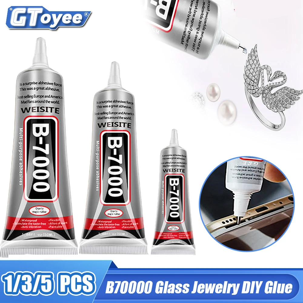 

15/ 25/ 50ML B7000 Glue Epoxy Clear Contact Phone Repair Glue Universal Glass Plastic DIY Liquid Glue with Precision Applicator