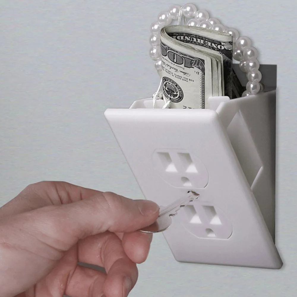 

PN Private Money Box Hidden Wall Safes Security Electrical Outlet Keys Vault Secret Hide Valuables