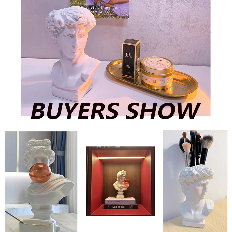 greek mythology figurine bubble david gypsum portrait bust gypsum statue draw practice craft plaster sculpture nordic home decor free global shipping