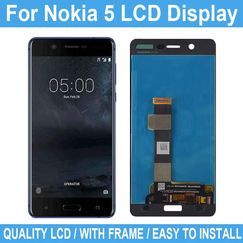 

5.2" For Nokia 5 N5 TA-1024 TA-1027 TA-1044 TA-1053 LCD Display Touch Screen For Nokia 5 Digitizer Assembly Replacement No Frame