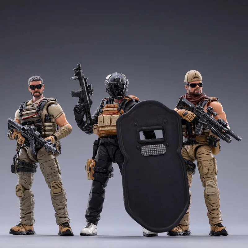 

1/18 Scale Action Figure Series Mercenary Trio Joint Action Soldier Toy Figure Boy Gift Collection Display