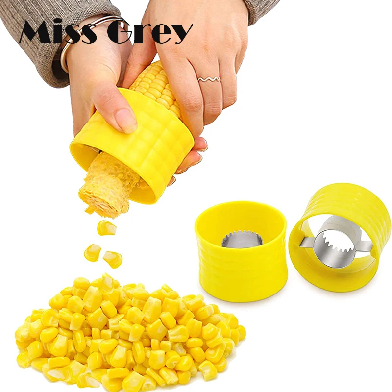 

Corn Stripper Peeler Creative Cob Thresher Cutter Fruit Vegetable Tools Remover Peel Corns Kernel Separator Kitchen Accessories