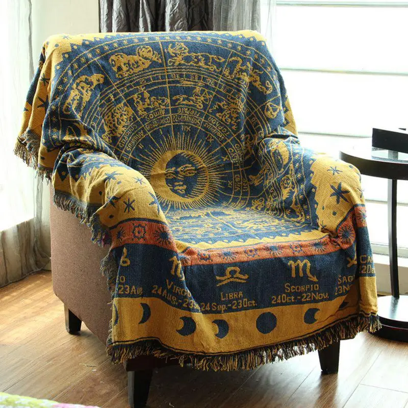 

Одеяло с бахромой Рамадан вязаные текстурированные тканые одеяла с кисточками в стиле бохо Мягкое хлопковое одеяло гобелен для кровати дивана