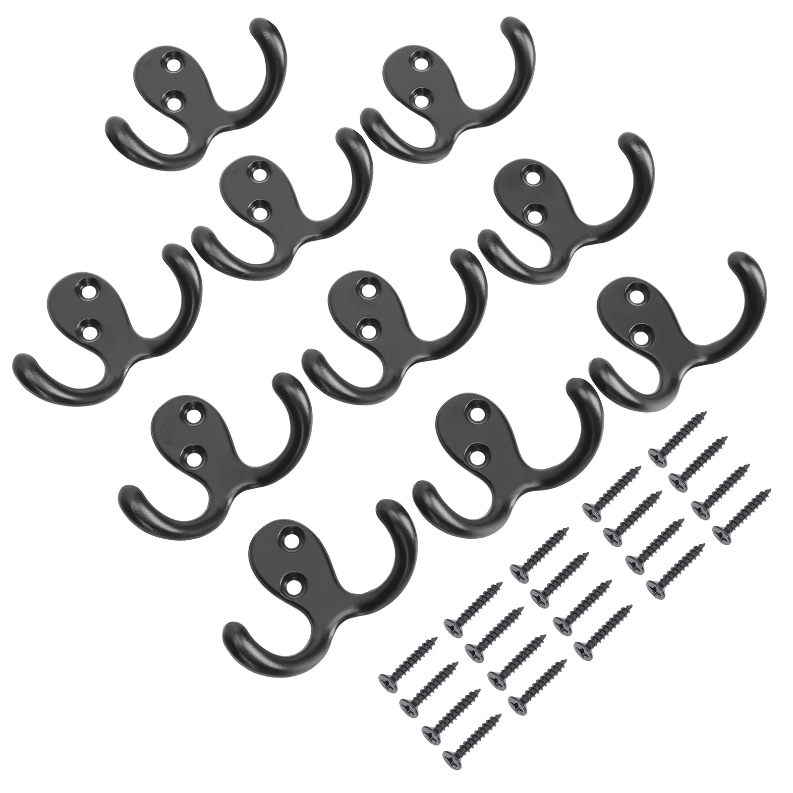 

10pcs Bathroom Wall Hanging Clothes Hooks Stylish Towel Coat Hat Hooks for Home