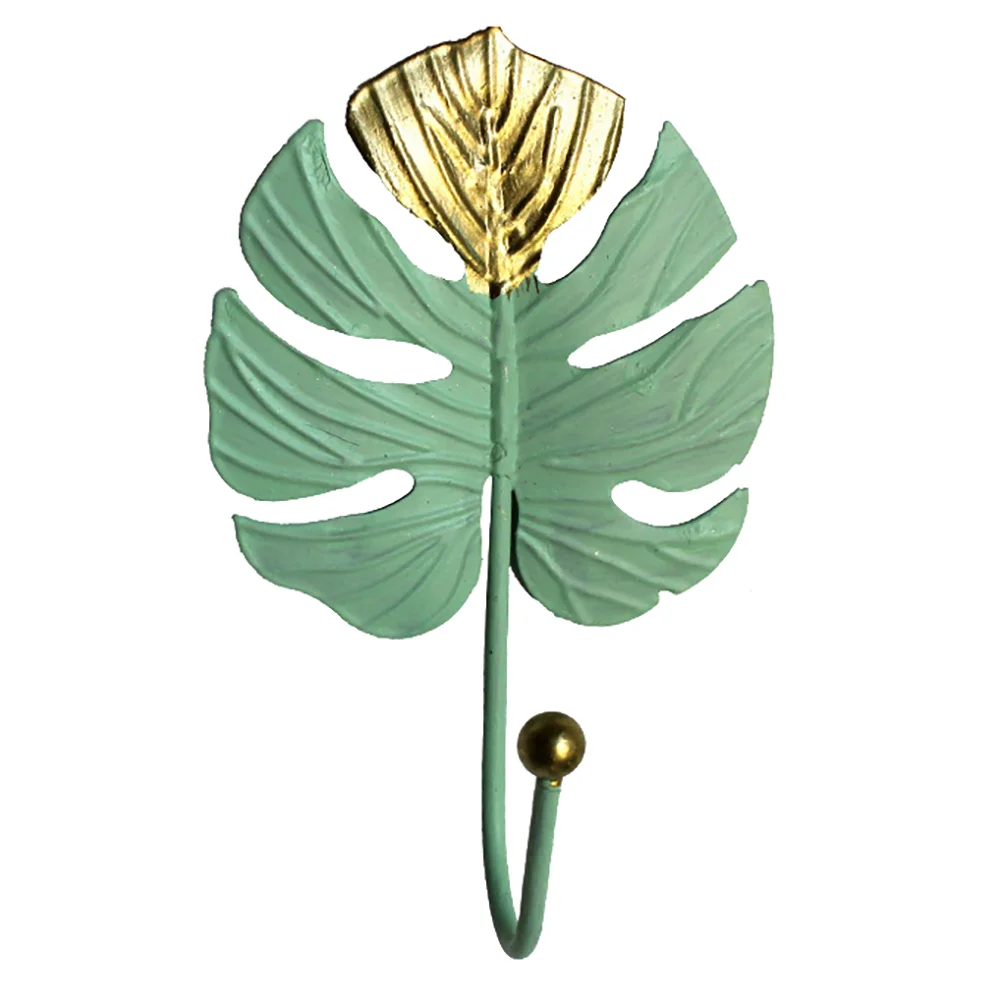 

Hooks Hook Wall Coat Decorative Hanger Leaf Hanging Iron Towel Doorcloset Metal Key Hangers Adhesive Bathroom Holder Palm