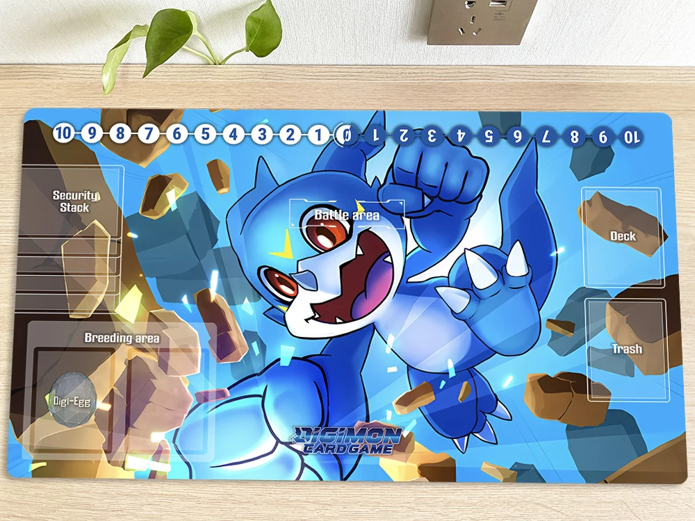

Digimon Duel Playmat Veemon DTCG TCG CCG Mat Trading Card Game Mat Table Gaming Play Pad Anime Mouse Pad Mousepad 60x35cm