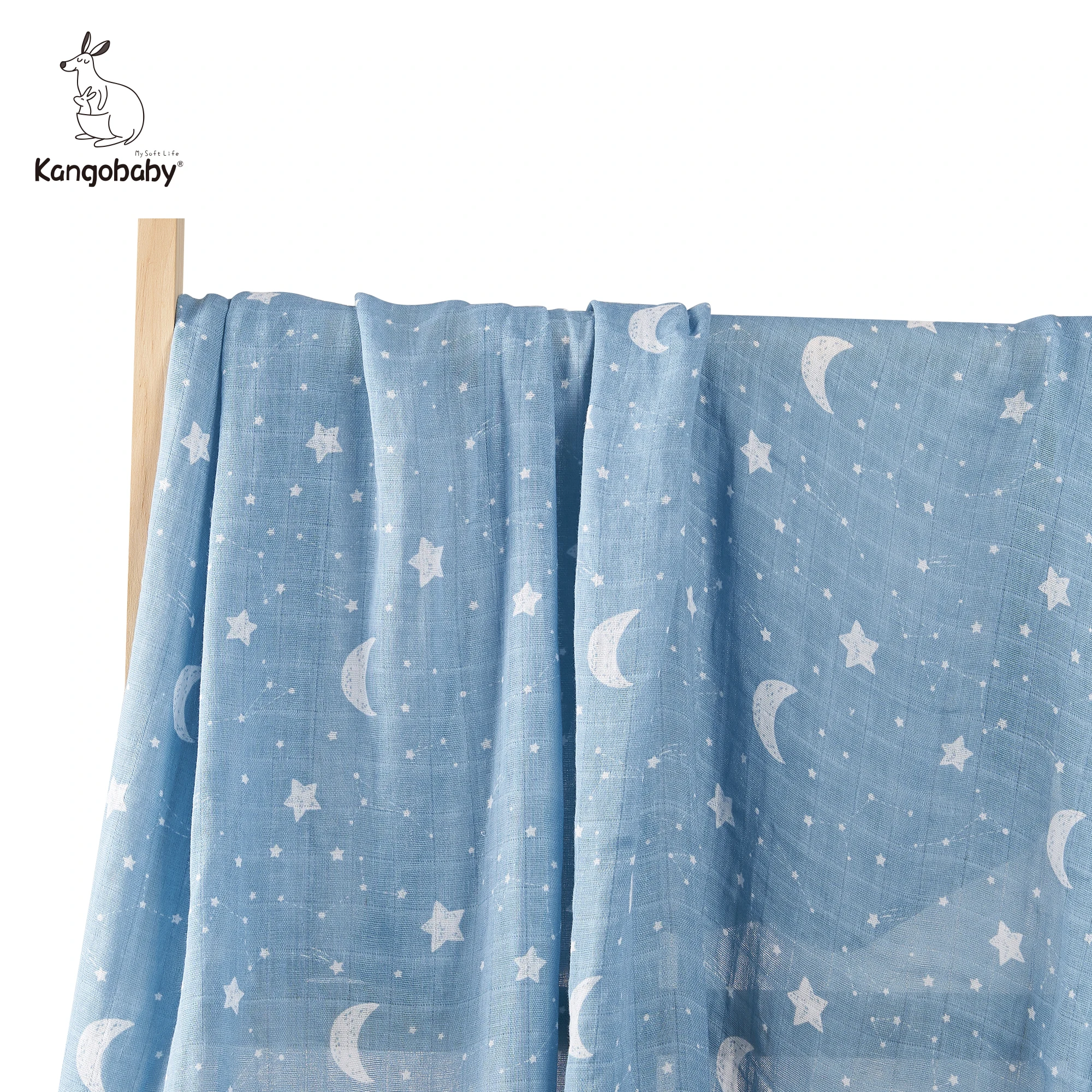 Kangobaby #My Soft Life# All Season Newborn Muslin Swaddle Blanket Baby Stroller Cover 100% Cotton Infant Quilt