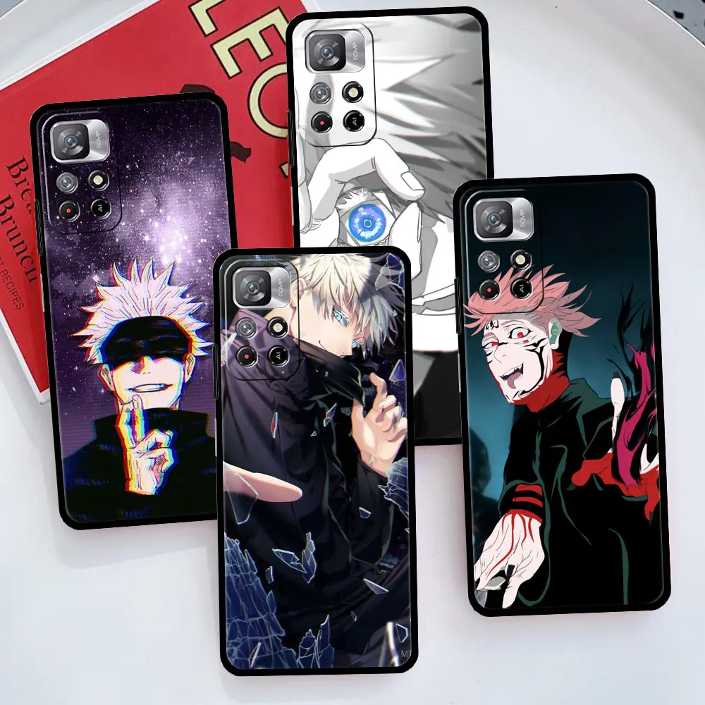 

Jujutsu Kaisen Gojo For Redmi K40 11 Pro 8 10 9A 7 9T 9C 9 9S K40S 8T 10C Cellphone Celular Case