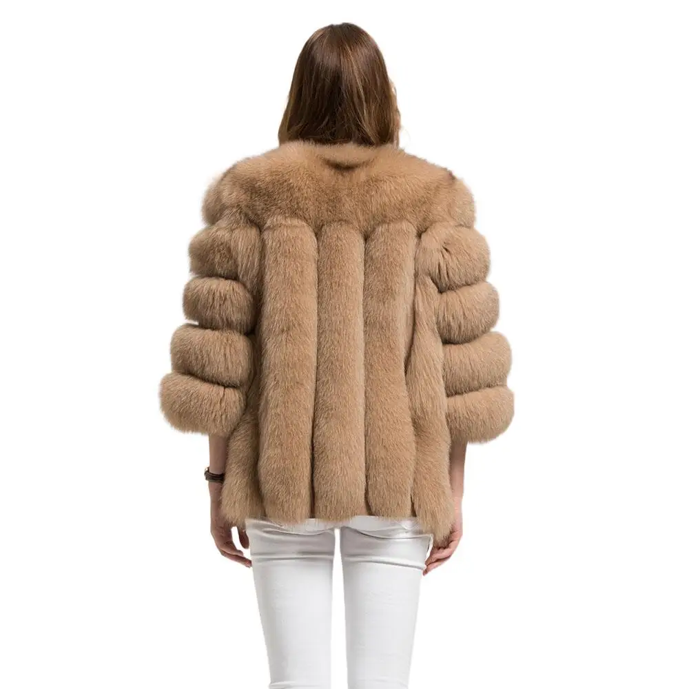 Winter Luxury Fluffy Fur Jacket For Women Thicken Warm Real Fox Fur Coat Women's Ecological Fur Fashion Temperament Parkas enlarge