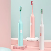 electric toothbrush ultrasonic adult soft hair automatic waterproof replaceable aa battery version couple travel set
