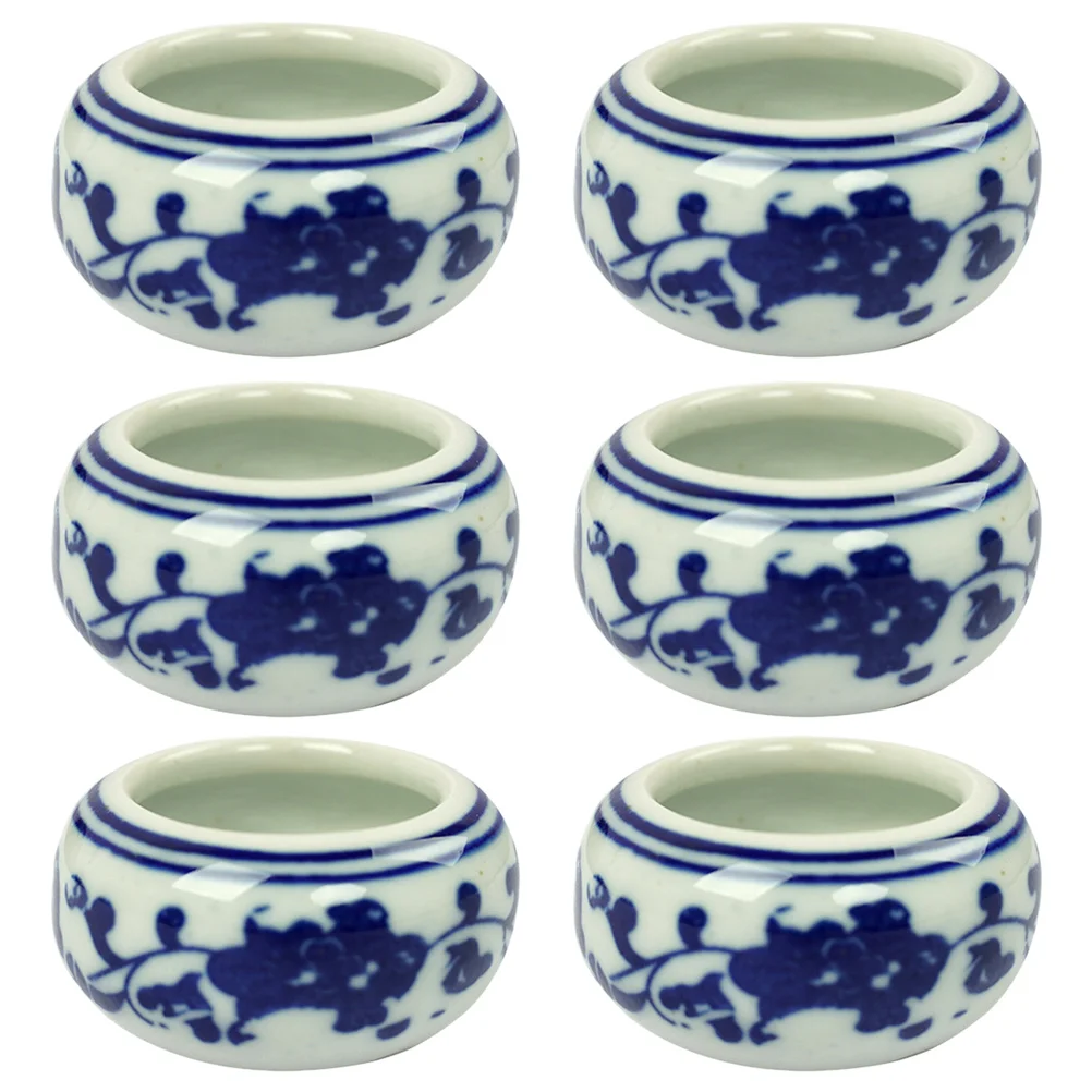 

6Pcs Ink Bowl Unique Novel Delicate Calligraphy Ink Dish Ink Container for Painting