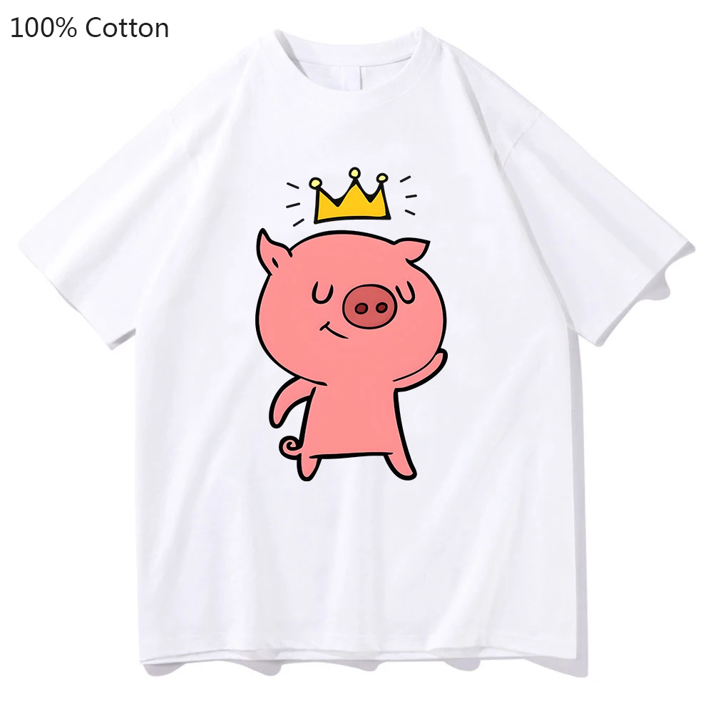 

Technoblade Dream Smp T-shirt Women/Men Kawaii Cartoon Pig Tshirt Graphic Print Summer Short Sleeve Tee-shirt Cotton Cute Tees