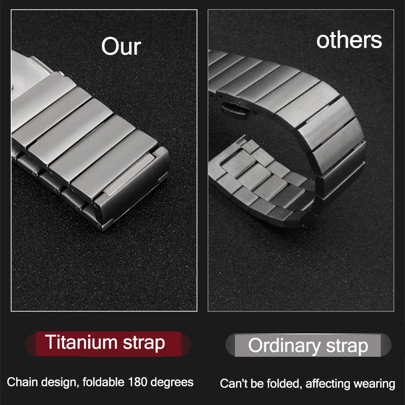 Titanium Watch Strap for Original Huawei 3 Pro 22 mm Metal Band GT 2 Magic 2E Wrist | Наручные часы