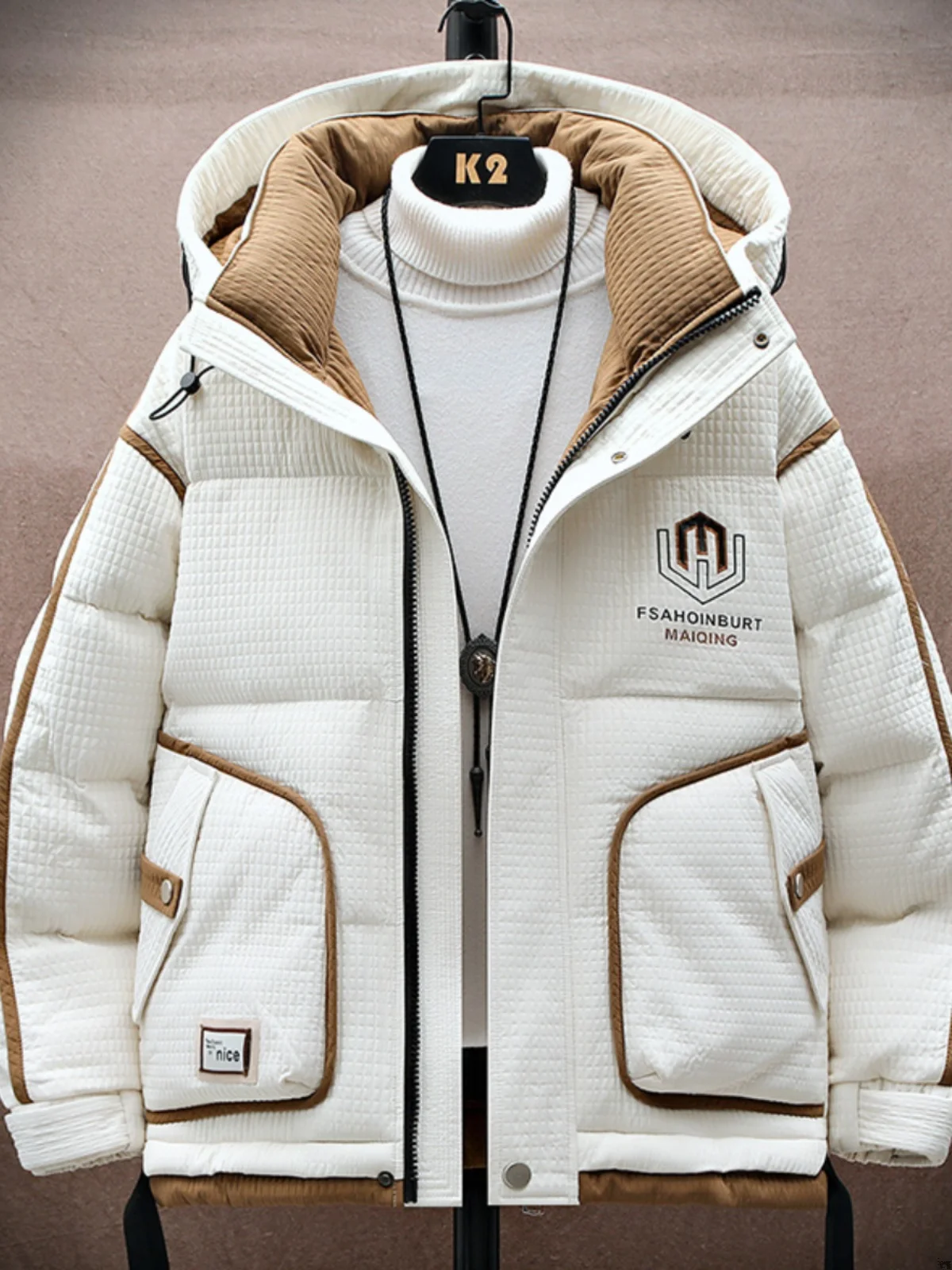 Зимний пуховик Одежда на хлопковой подкладке Мужская утолщенная теплая куртка с