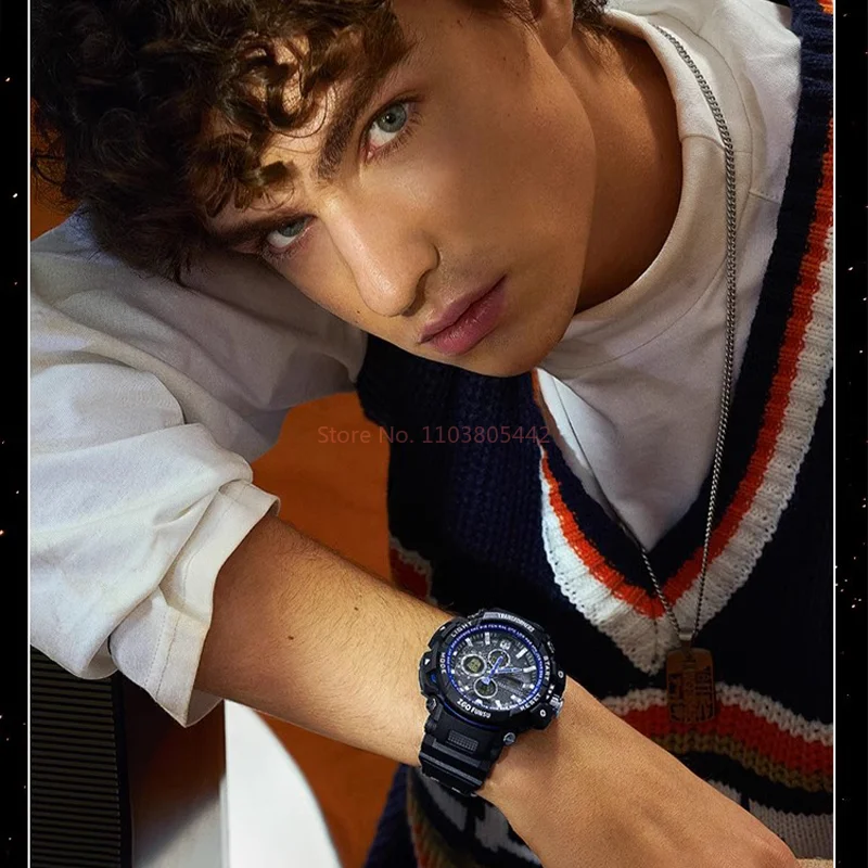 Электронные водонепроницаемые часы-трансформеры мужские светящиеся спортивные