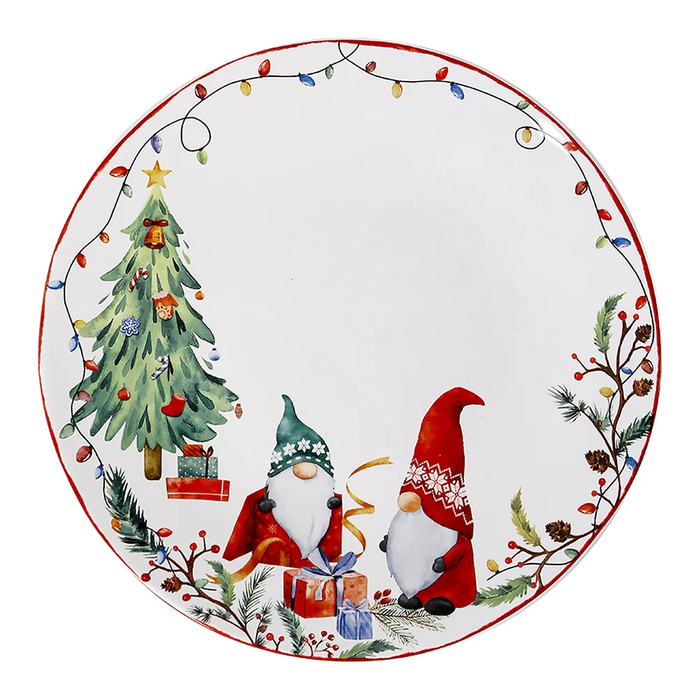 

Plate Plates Ceramic Traychristmas Serving Tree Breakfast Dessert Dish Xmas Salad Porcelain Platter Sushi Creative Fruit Snack