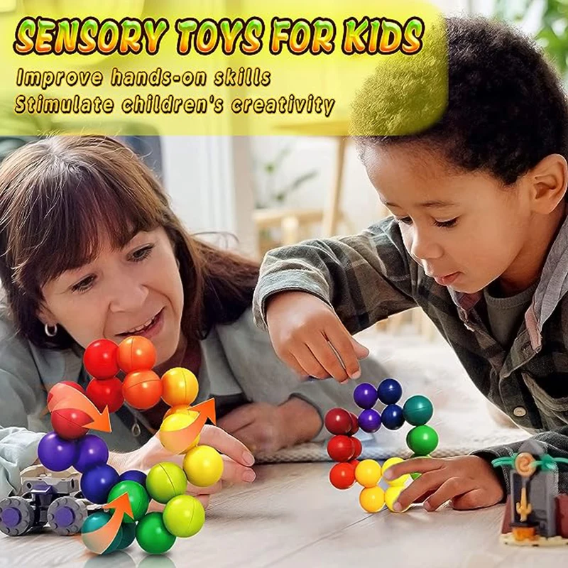 Сенсорные игрушки-непоседы DIY 3D вращающиеся развивающие шарики для снятия