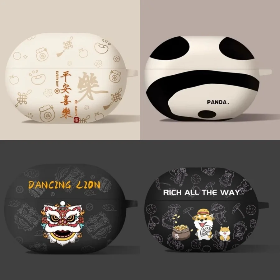 Милый мультяшный чехол для наушников с пандой Шиба-ину Beats Studio Buds + зарядное