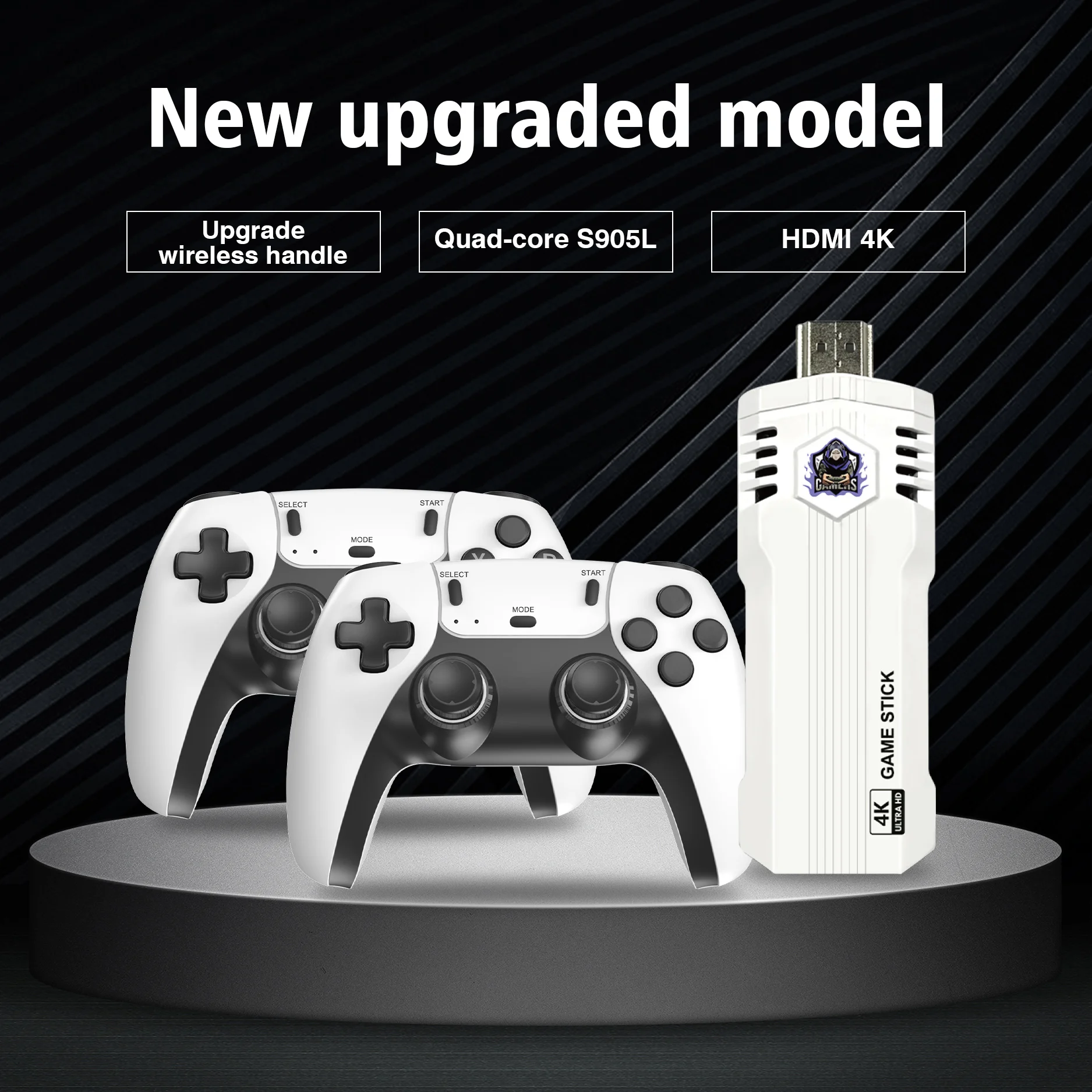 Фото Игровая приставка 2026 Upgraded Retro Game Console X2L 4K HDMI с 40+ эмуляторами и более 30 000 играми, с беспроводными контроллерами 2.4G для ТВ №5