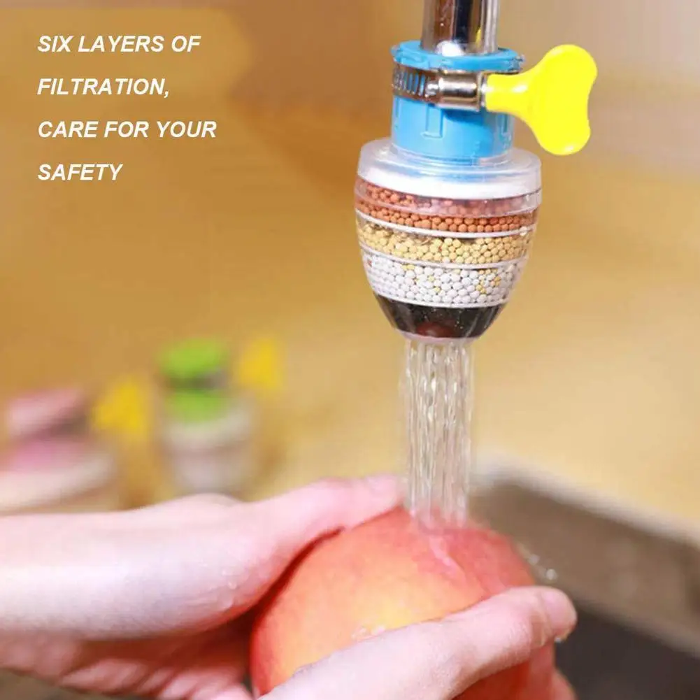 

Kitchen Faucet Filter 5 Layers Water Purifier Filters Clean Accessories Filtration Spray Carbon Nozzle Tap Activated F M3y7