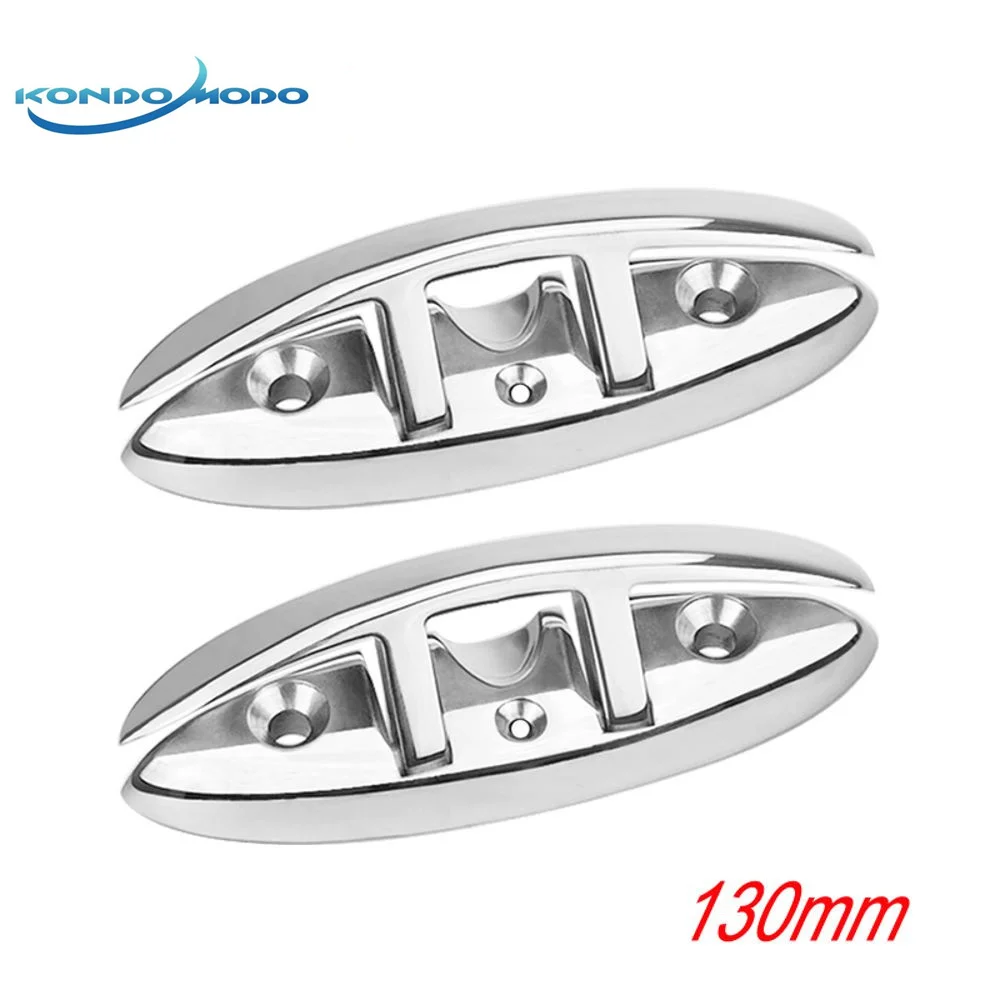 

2X Stainless Steel Marine Hardware Boat Flip Up Folding Pull Up Cleat Dock Deck Line Rope Mooring Cleat Accessories Yacht Parts