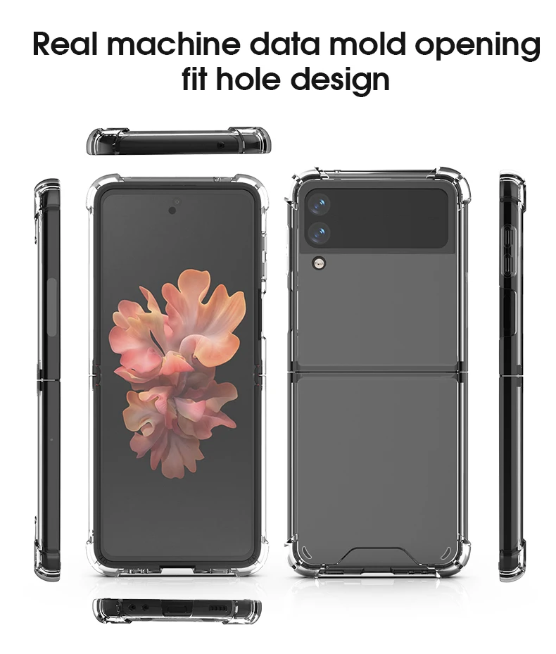 

ZFlip4 Luxury Shockproof Clear Phone Cases for Samsung Galaxy Z Flip 4 3 2 1 SM-F7210 SM-F7110 SM-F7000 Ultra Thin Back Cover